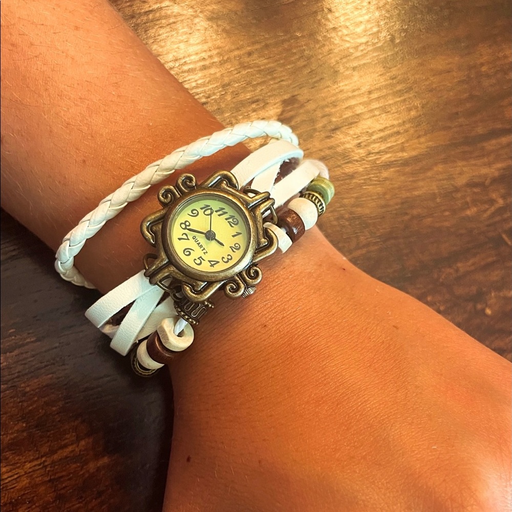 White vintage-look watch